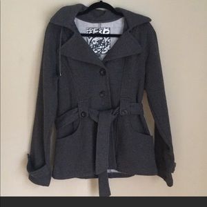 Sebby Peacoat, gray, size large